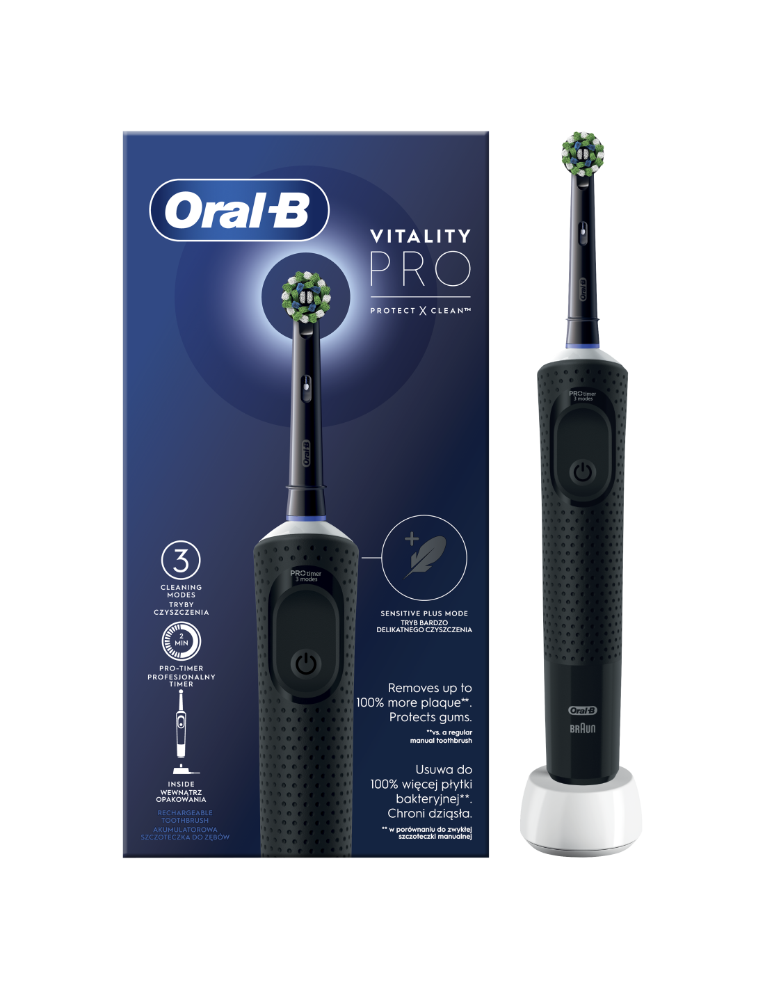 BRAUN Vitality PRO elektriskāszobu birste