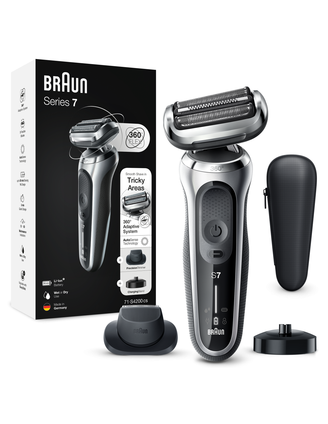 BRAUN Series 7 360 Flex skuveklis AutoSense