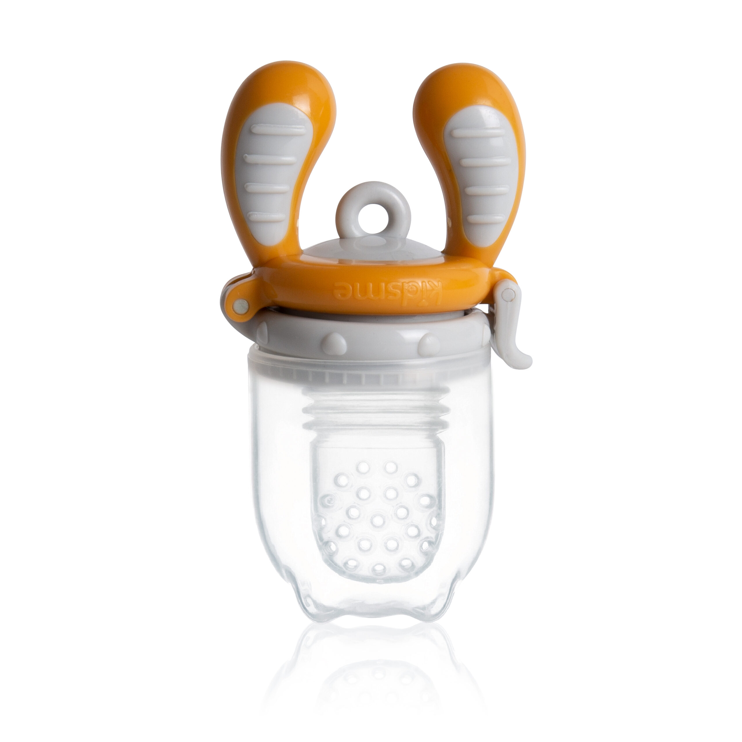 Kidsme Food Feeder bērna ēdināšanas ierīce cietiem produktiem (vidējs), Amber, no 4 mēn.