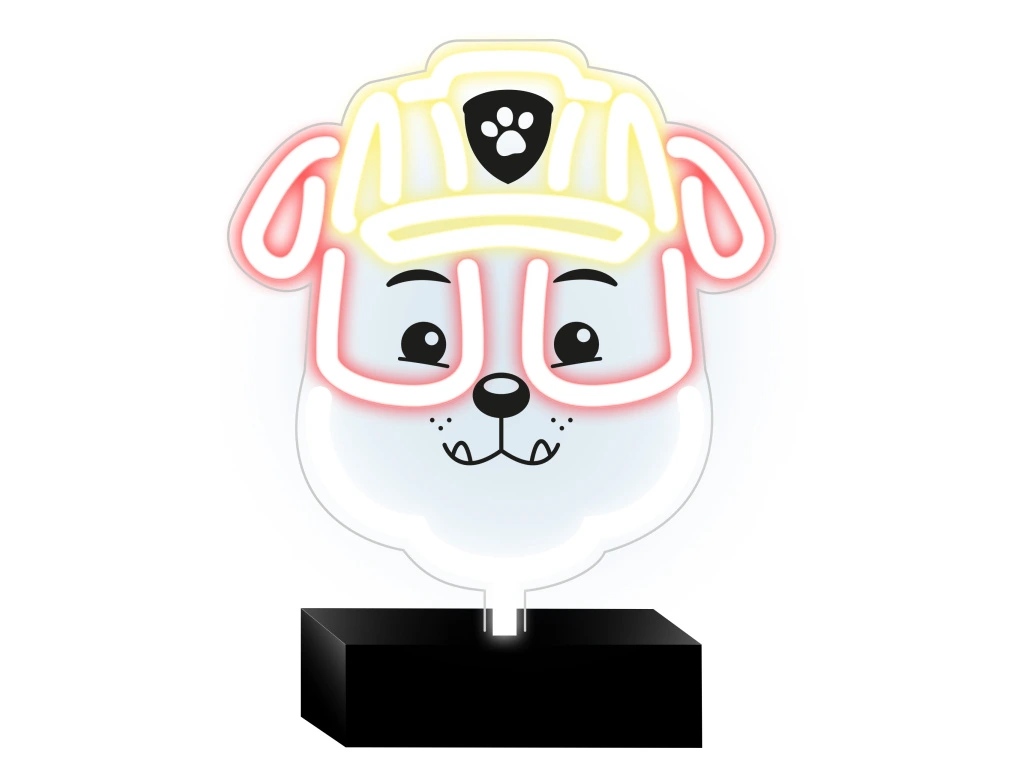 PAW PATROL Led neona lampa uz statīva bērniem, Ķepu patruļa-Rubble - Image 2