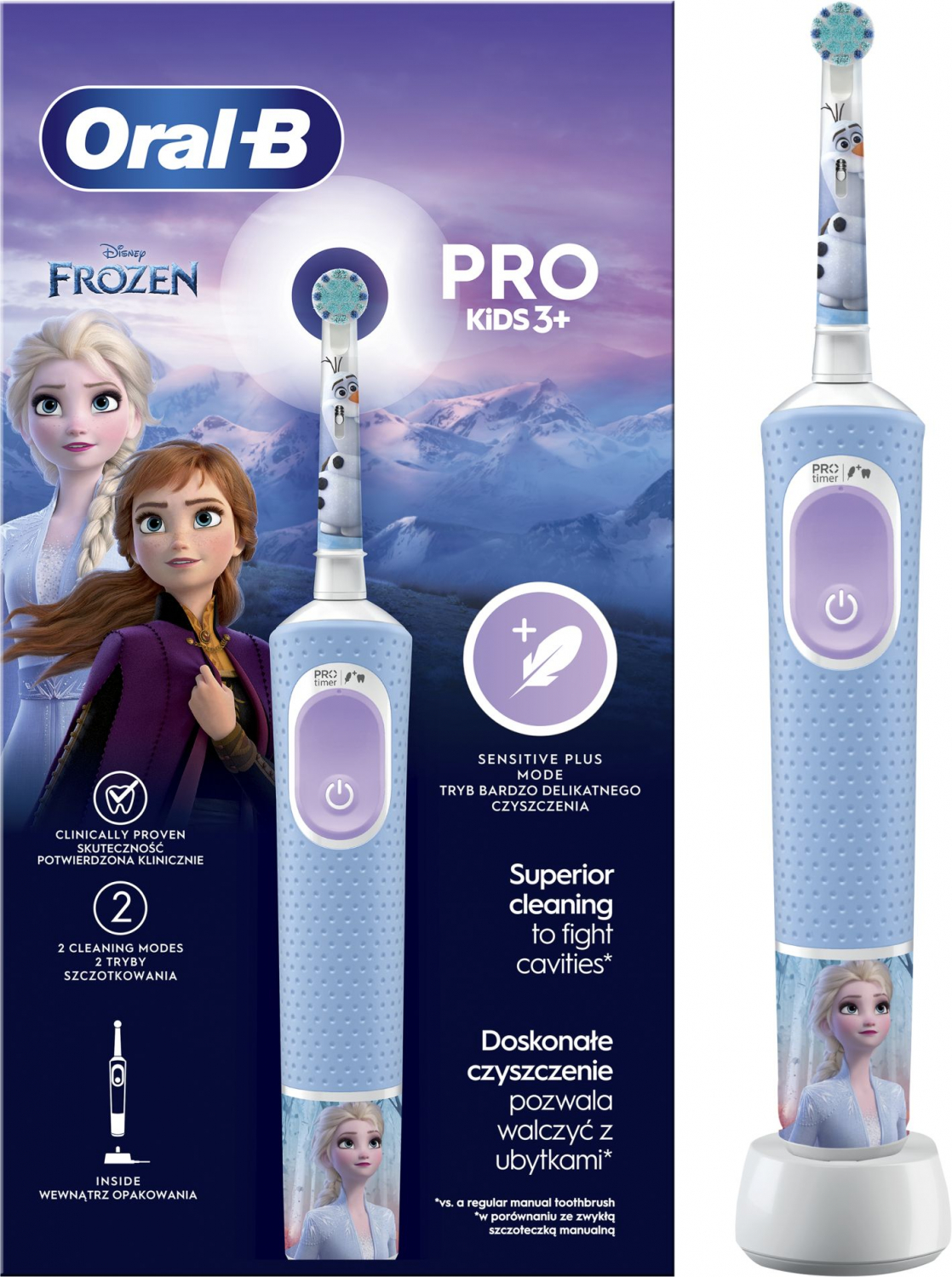 BRAUN Vitality PRO elektriskāszobu birste - bērnu, Frozen