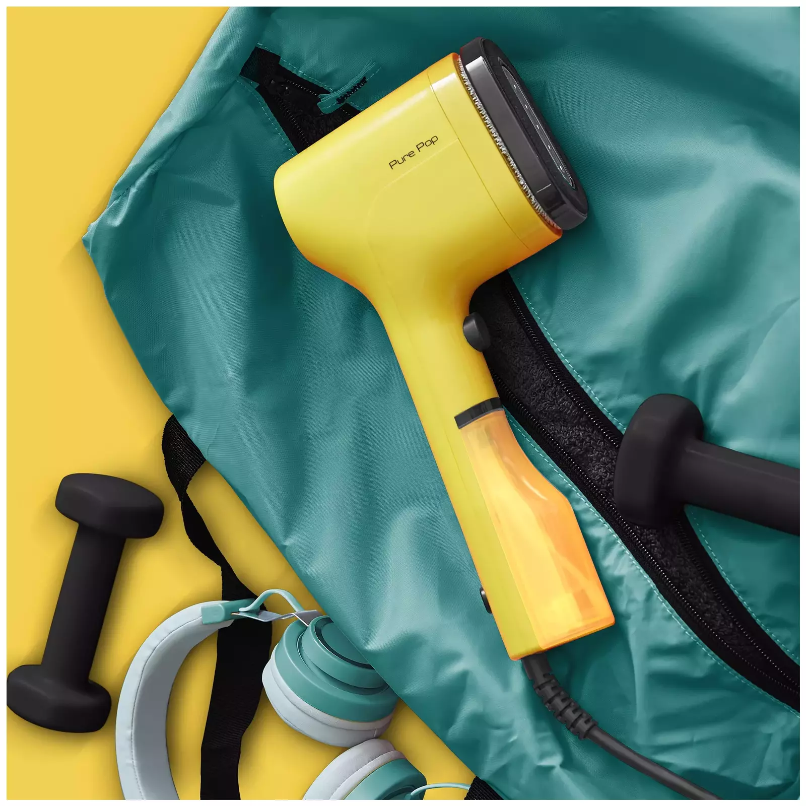 TEFAL Pure Pop rokas tvaika gludināšanas ierīce, 1300W, dzeltens - Image 6
