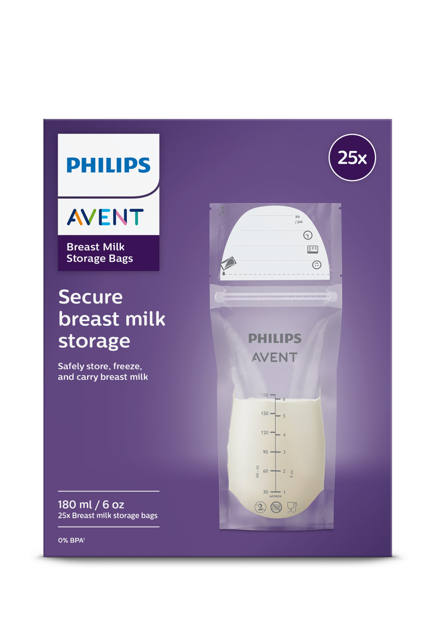 Philips Avent krūts piena uzglabāšanas maisiņi