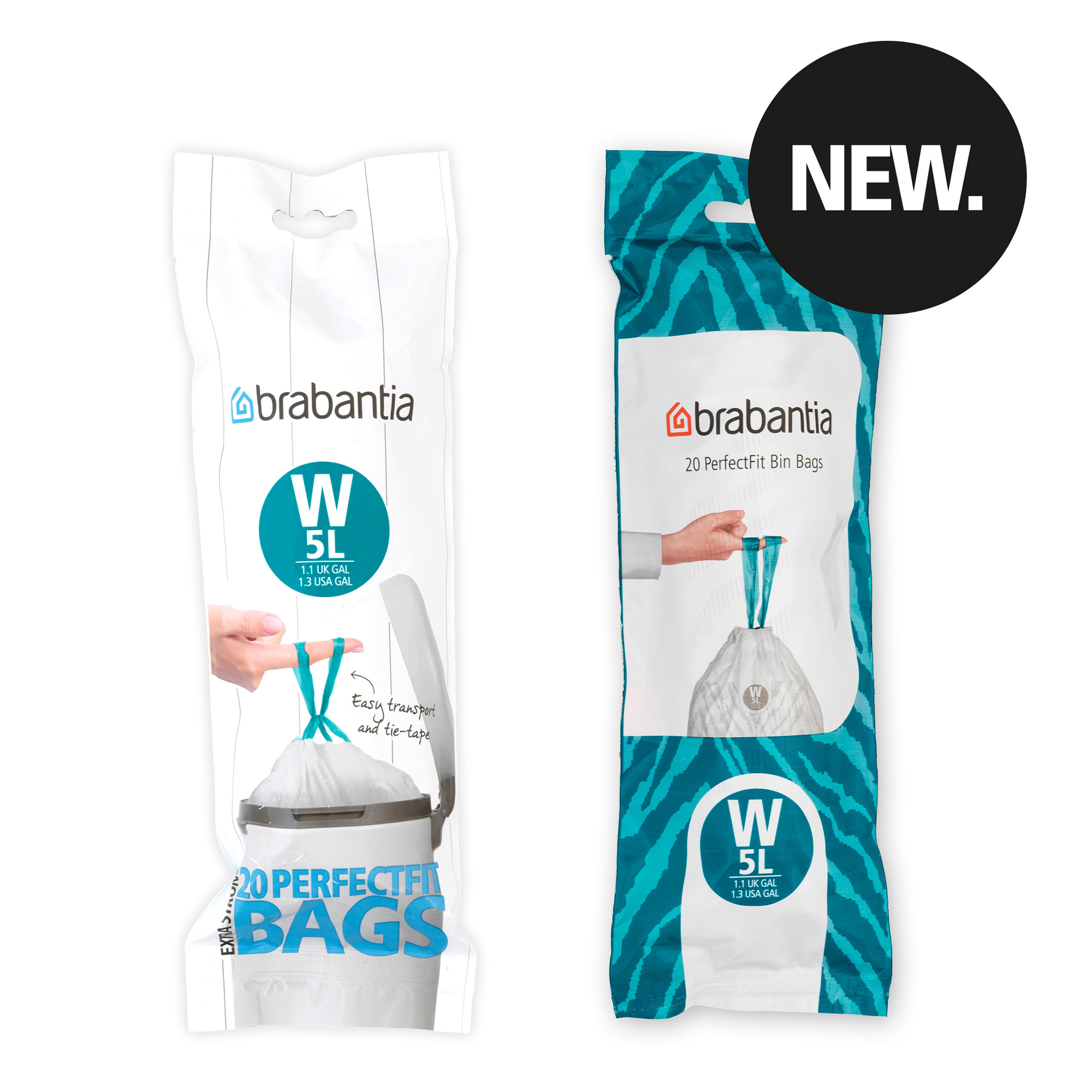 BRABANTIA atkritumu tvertņu maisiņi,5 l, (W)
