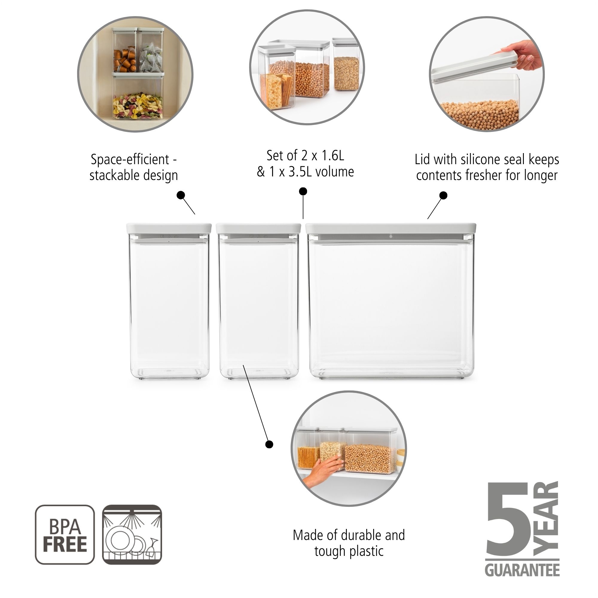 BRABANTIA uzglabāšanas kārbu komplekts Tasty+. - Image 6