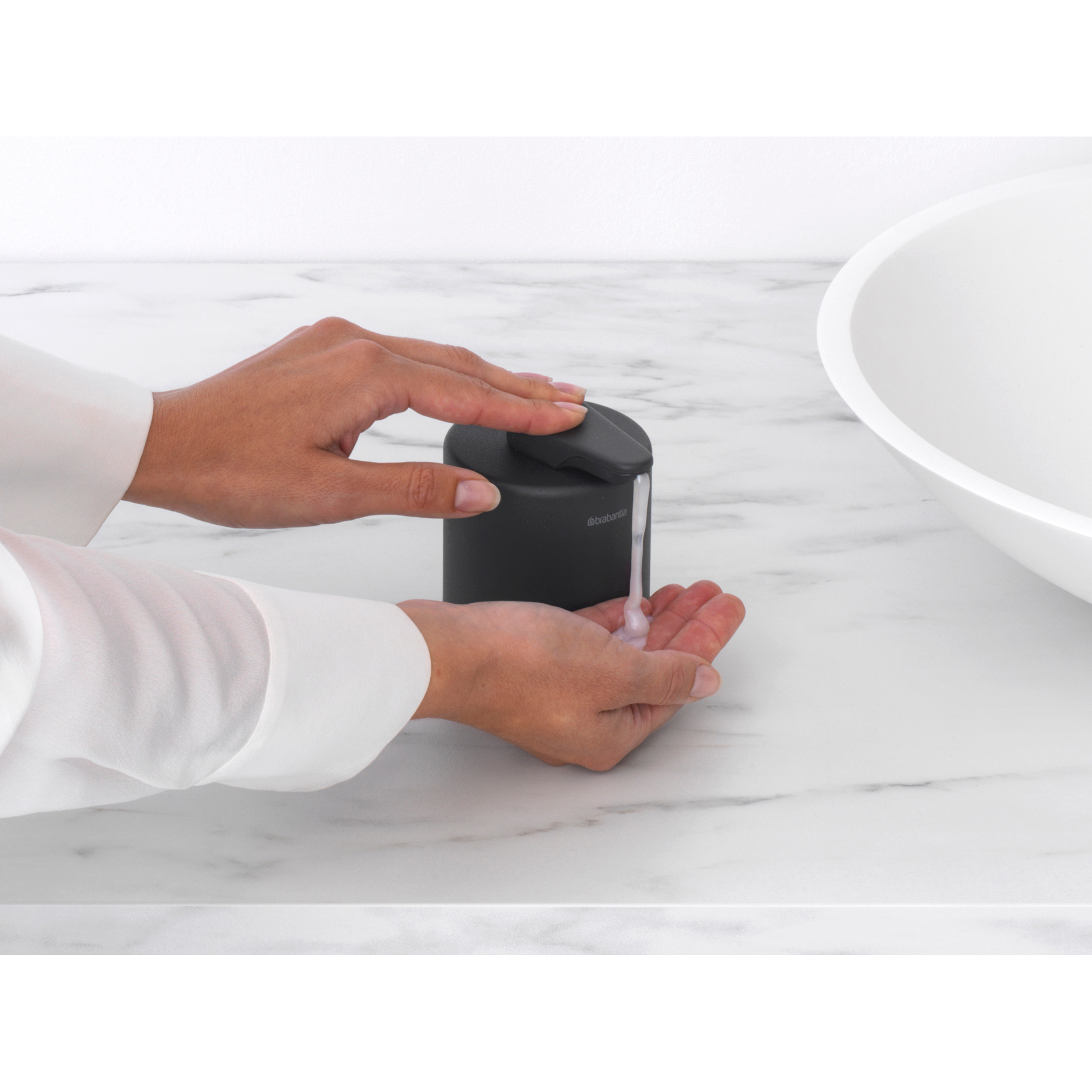 BRABANTIA MindSet ziepju dozators, 200ml, Mineral Infinite Grey - Image 6