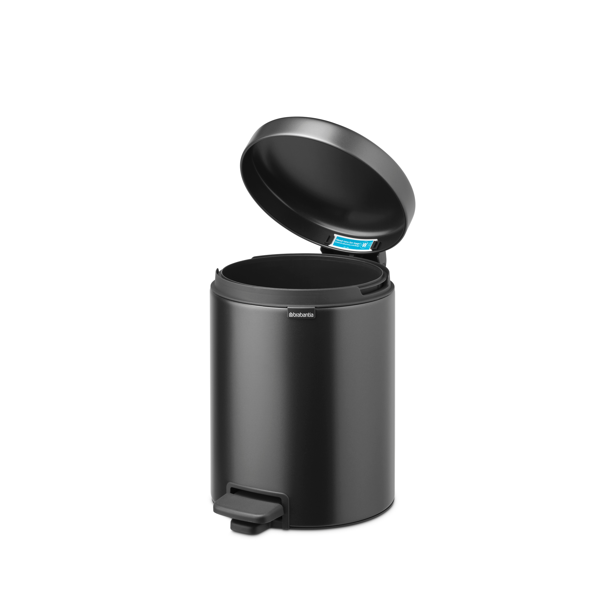 BRABANTIA atkritumu tvertne ar pedāli NewIcon, 5L, Confident Grey - Image 3