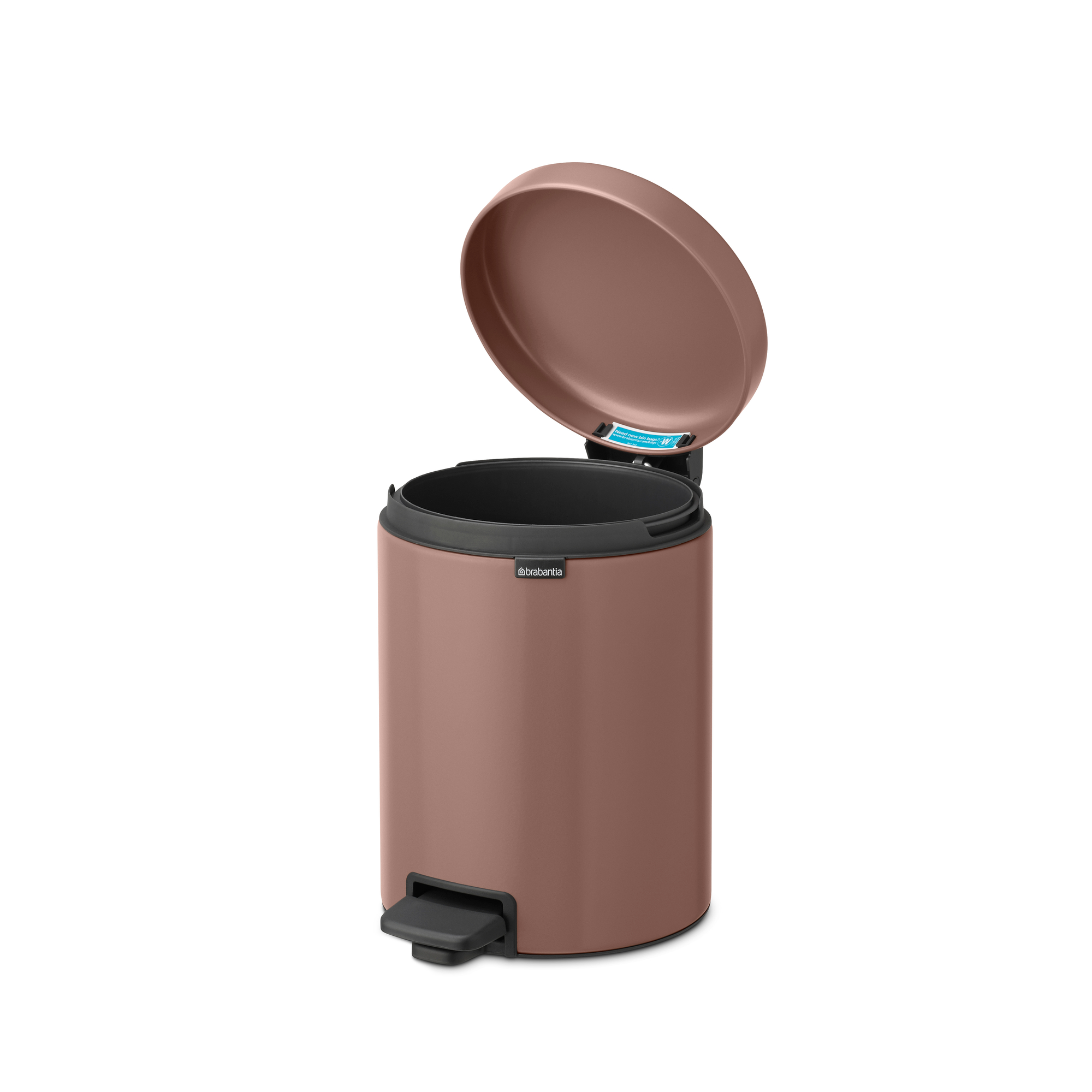 BRABANTIA atkritumu tvertne ar pedāli NewIcon, 5L, Satin Taupe - Image 5