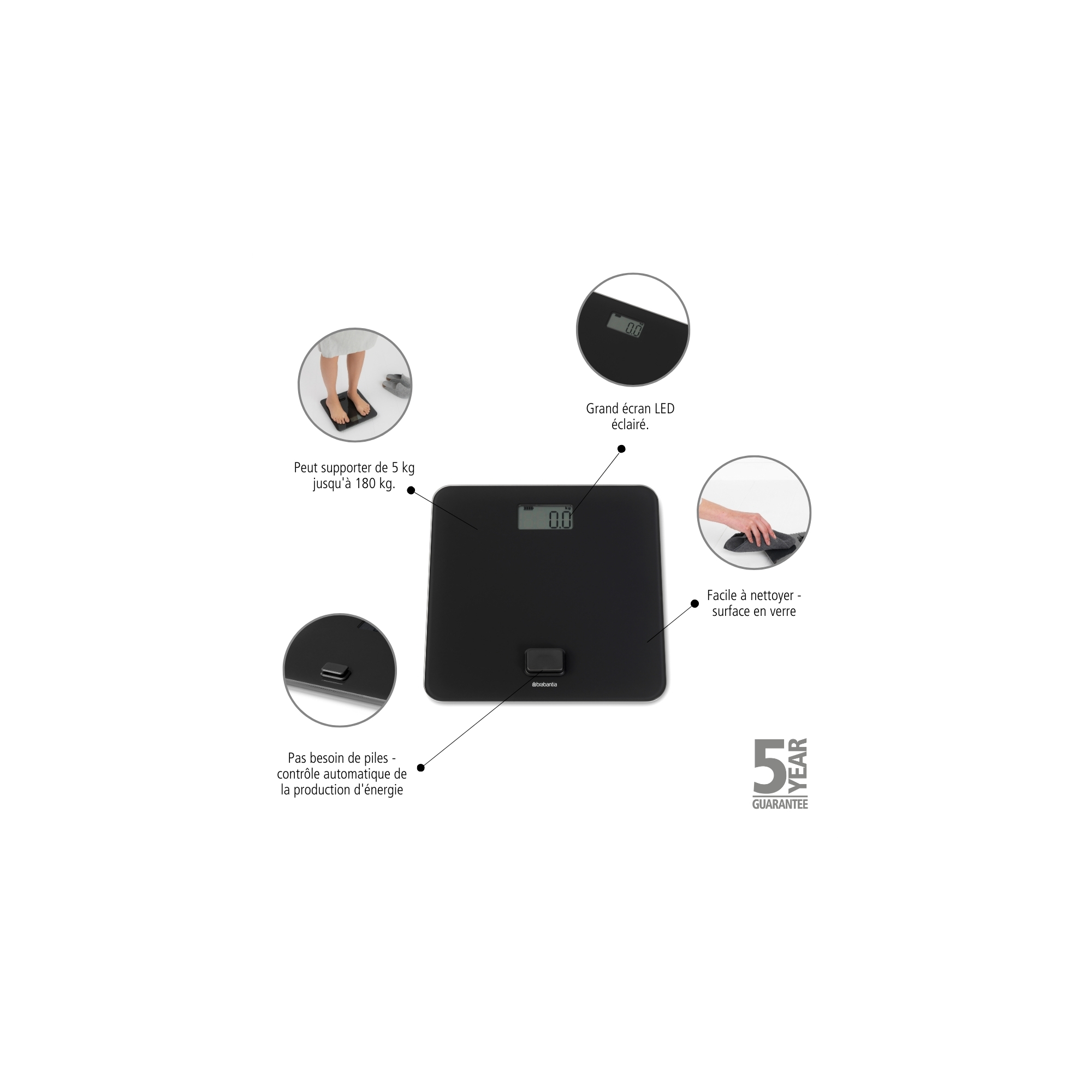 BRABANTIA ReNew vannas istabas svari ar pašuzlādi - Image 9