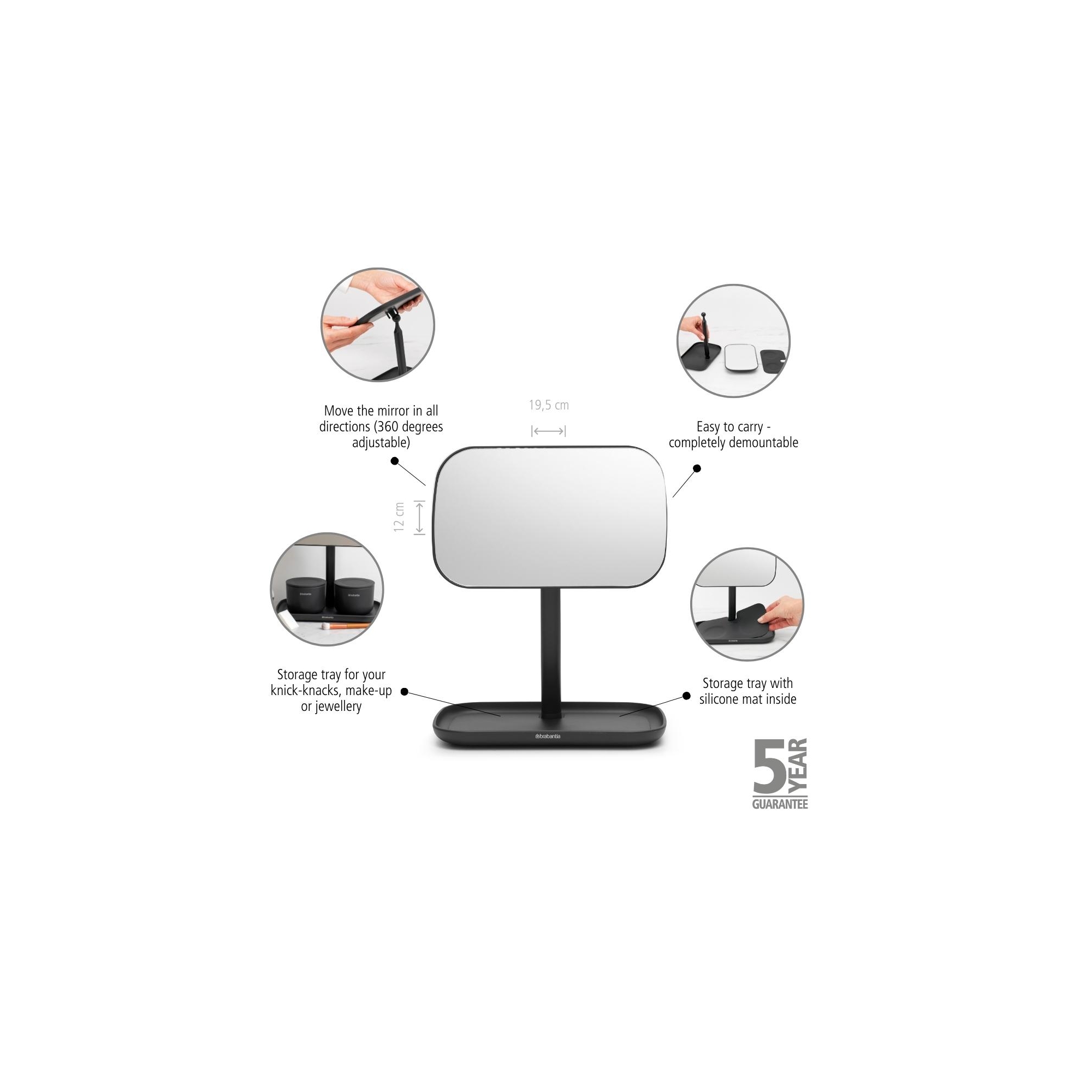 BRABANTIA ReNew spogulis ar plauktiņu - Image 13